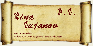 Mina Vujanov vizit kartica